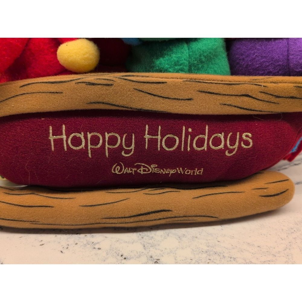 Disney Musical Plush Sleigh Winnie The Pooh Tigger Eeyore Theme Park Exclusive‎ - Picture 3 of 8